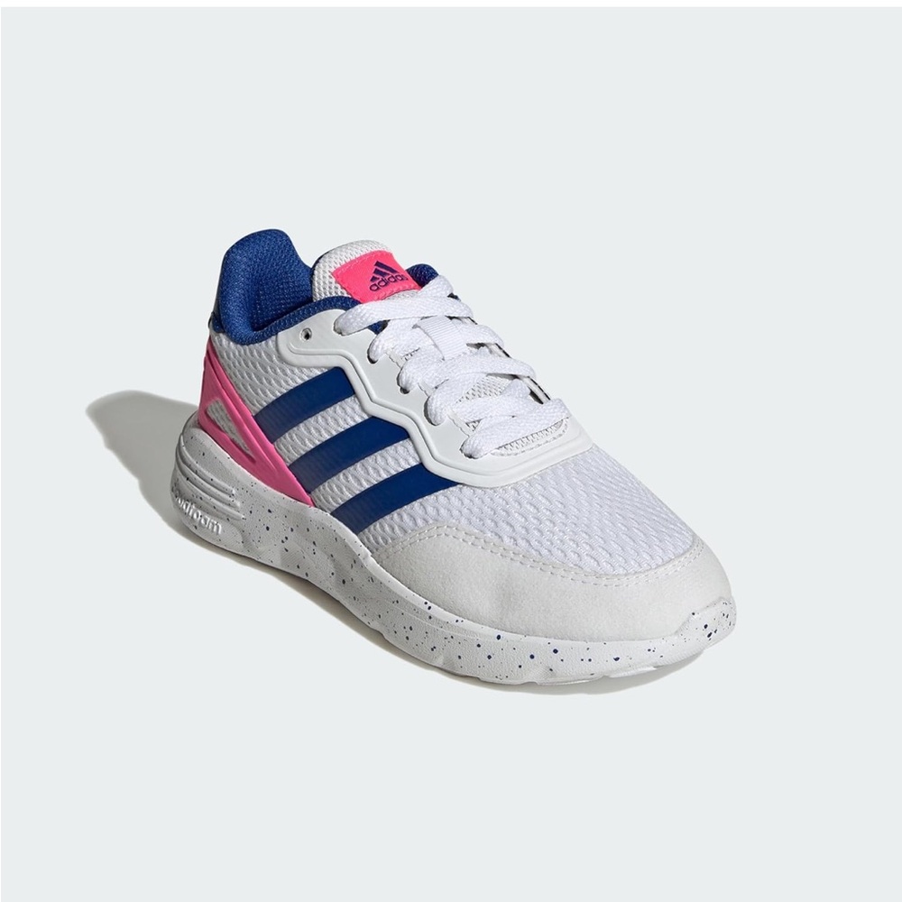 Adidas Kids' White, Blue, and Pink Sneakers - Picture 5 of 8